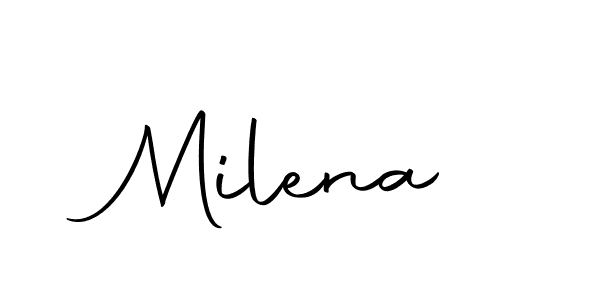 Create a beautiful signature design for name Milena. With this signature (Autography-DOLnW) fonts, you can make a handwritten signature for free. Milena signature style 10 images and pictures png