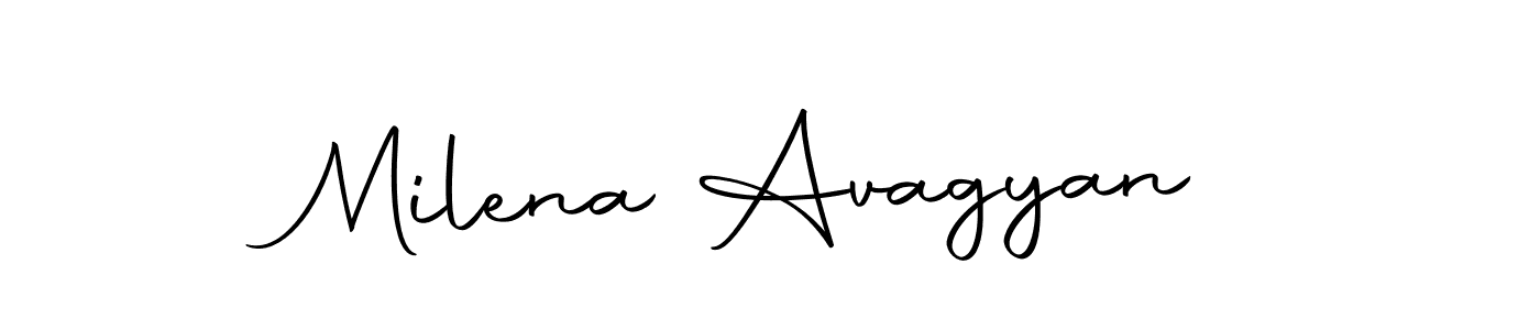 How to make Milena Avagyan name signature. Use Autography-DOLnW style for creating short signs online. This is the latest handwritten sign. Milena Avagyan signature style 10 images and pictures png