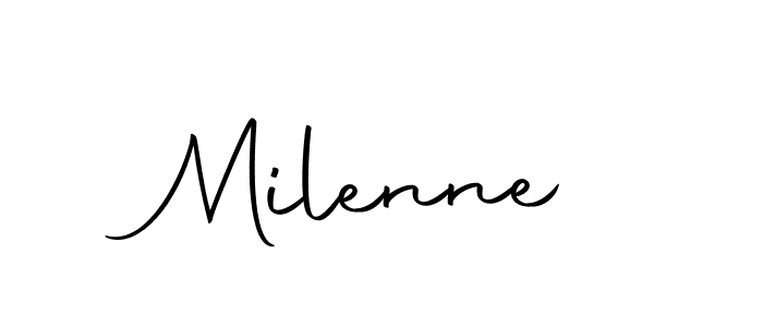 Create a beautiful signature design for name Milenne. With this signature (Autography-DOLnW) fonts, you can make a handwritten signature for free. Milenne signature style 10 images and pictures png