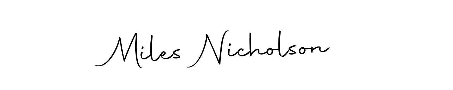 Also we have Miles Nicholson name is the best signature style. Create professional handwritten signature collection using Autography-DOLnW autograph style. Miles Nicholson signature style 10 images and pictures png