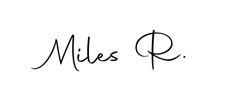 This is the best signature style for the Miles R. name. Also you like these signature font (Autography-DOLnW). Mix name signature. Miles R. signature style 10 images and pictures png