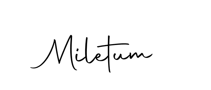 Design your own signature with our free online signature maker. With this signature software, you can create a handwritten (Autography-DOLnW) signature for name Miletum. Miletum signature style 10 images and pictures png