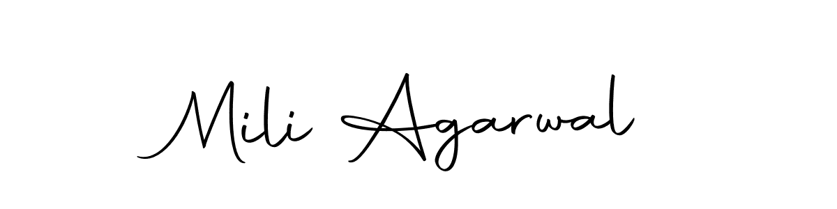 Mili Agarwal stylish signature style. Best Handwritten Sign (Autography-DOLnW) for my name. Handwritten Signature Collection Ideas for my name Mili Agarwal. Mili Agarwal signature style 10 images and pictures png