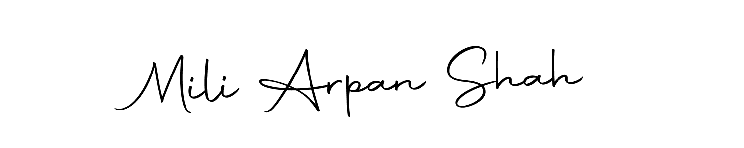 Mili Arpan Shah stylish signature style. Best Handwritten Sign (Autography-DOLnW) for my name. Handwritten Signature Collection Ideas for my name Mili Arpan Shah. Mili Arpan Shah signature style 10 images and pictures png