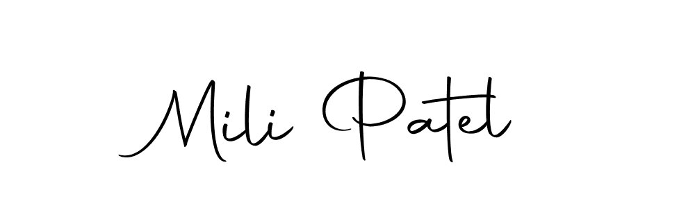 Once you've used our free online signature maker to create your best signature Autography-DOLnW style, it's time to enjoy all of the benefits that Mili Patel name signing documents. Mili Patel signature style 10 images and pictures png