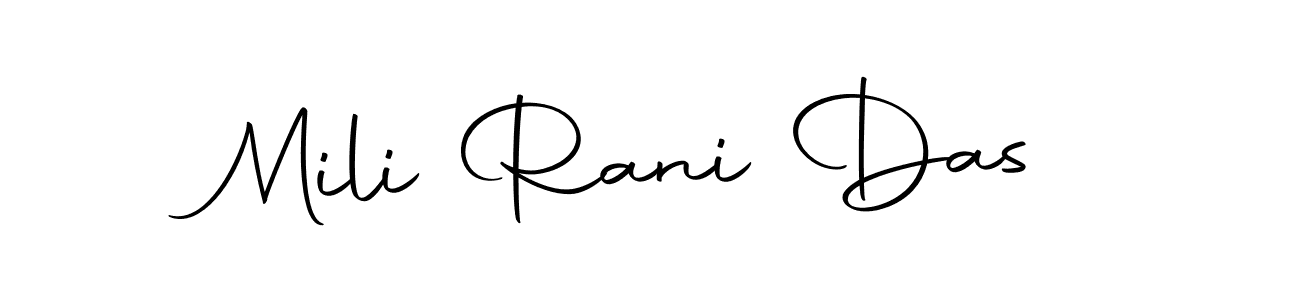 Make a beautiful signature design for name Mili Rani Das. Use this online signature maker to create a handwritten signature for free. Mili Rani Das signature style 10 images and pictures png