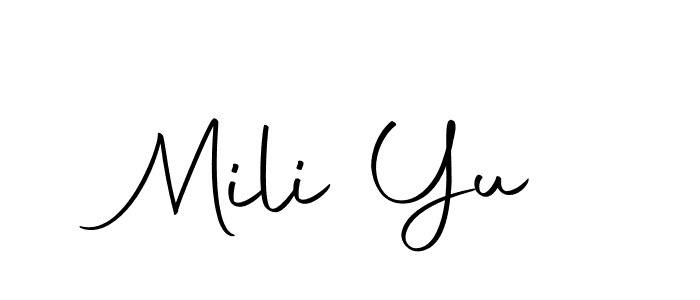 Make a short Mili Yu signature style. Manage your documents anywhere anytime using Autography-DOLnW. Create and add eSignatures, submit forms, share and send files easily. Mili Yu signature style 10 images and pictures png