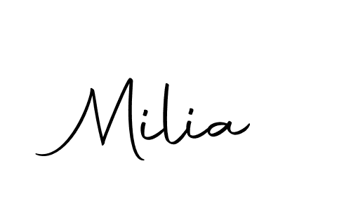 The best way (Autography-DOLnW) to make a short signature is to pick only two or three words in your name. The name Milia include a total of six letters. For converting this name. Milia signature style 10 images and pictures png