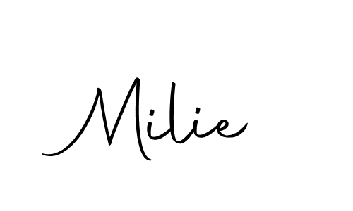 Similarly Autography-DOLnW is the best handwritten signature design. Signature creator online .You can use it as an online autograph creator for name Milie. Milie signature style 10 images and pictures png