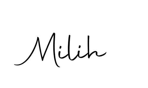 Create a beautiful signature design for name Milih. With this signature (Autography-DOLnW) fonts, you can make a handwritten signature for free. Milih signature style 10 images and pictures png