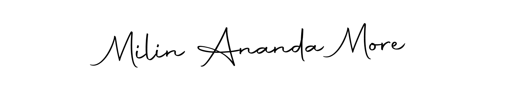 The best way (Autography-DOLnW) to make a short signature is to pick only two or three words in your name. The name Milin Ananda More include a total of six letters. For converting this name. Milin Ananda More signature style 10 images and pictures png