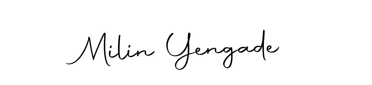 Milin Yengade stylish signature style. Best Handwritten Sign (Autography-DOLnW) for my name. Handwritten Signature Collection Ideas for my name Milin Yengade. Milin Yengade signature style 10 images and pictures png