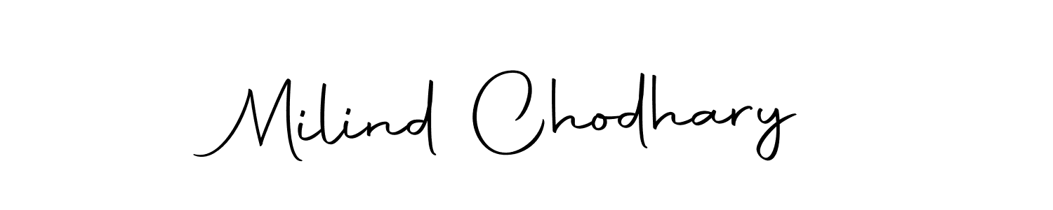 Make a beautiful signature design for name Milind Chodhary. With this signature (Autography-DOLnW) style, you can create a handwritten signature for free. Milind Chodhary signature style 10 images and pictures png