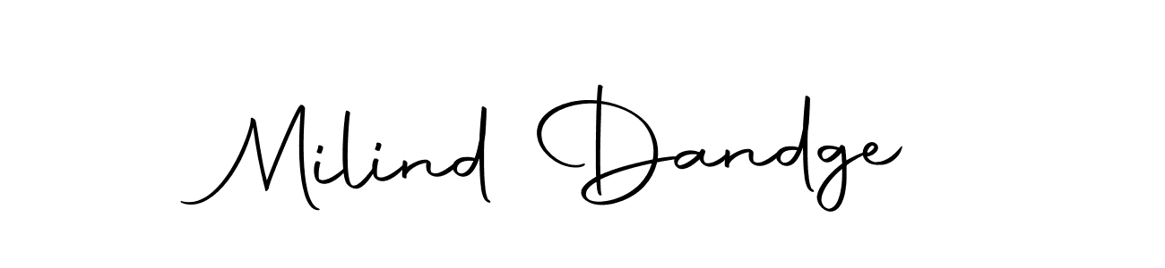 if you are searching for the best signature style for your name Milind Dandge. so please give up your signature search. here we have designed multiple signature styles  using Autography-DOLnW. Milind Dandge signature style 10 images and pictures png