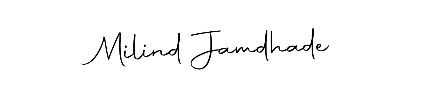 Use a signature maker to create a handwritten signature online. With this signature software, you can design (Autography-DOLnW) your own signature for name Milind Jamdhade. Milind Jamdhade signature style 10 images and pictures png