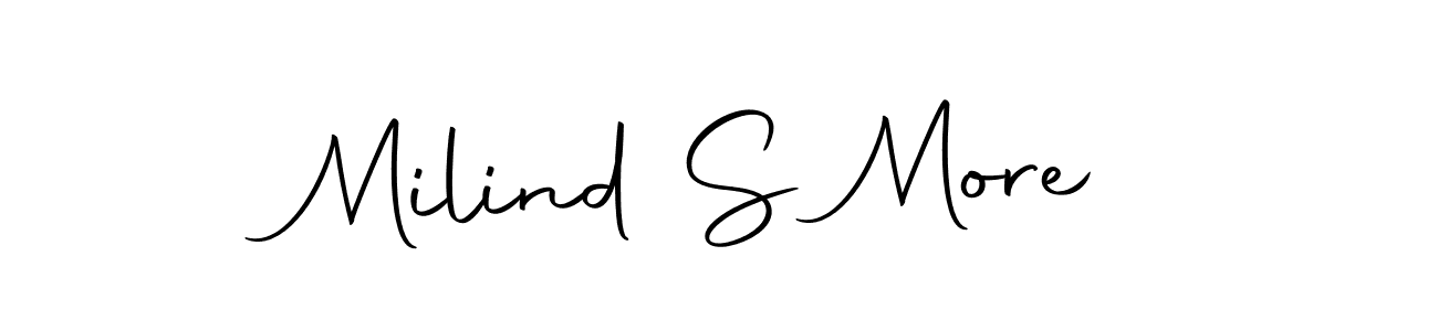 Use a signature maker to create a handwritten signature online. With this signature software, you can design (Autography-DOLnW) your own signature for name Milind S More. Milind S More signature style 10 images and pictures png