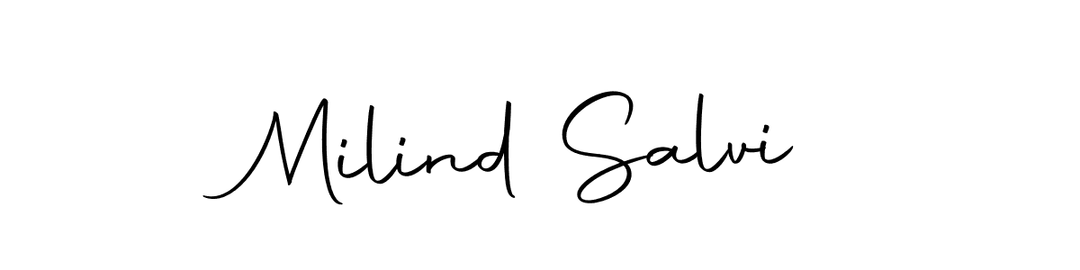 This is the best signature style for the Milind Salvi name. Also you like these signature font (Autography-DOLnW). Mix name signature. Milind Salvi signature style 10 images and pictures png