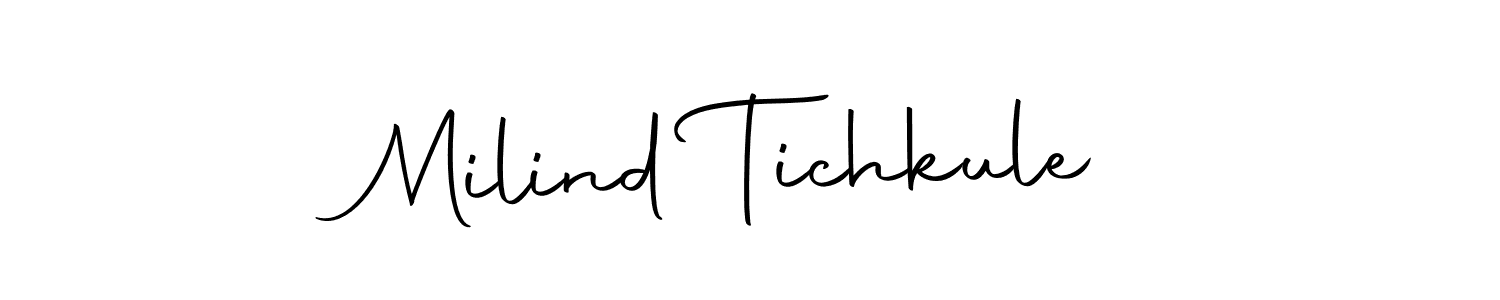 You can use this online signature creator to create a handwritten signature for the name Milind Tichkule. This is the best online autograph maker. Milind Tichkule signature style 10 images and pictures png