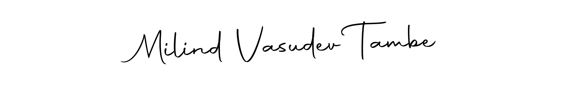 You can use this online signature creator to create a handwritten signature for the name Milind Vasudev Tambe. This is the best online autograph maker. Milind Vasudev Tambe signature style 10 images and pictures png