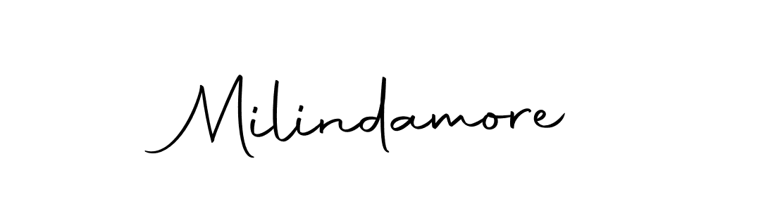 The best way (Autography-DOLnW) to make a short signature is to pick only two or three words in your name. The name Milindamore include a total of six letters. For converting this name. Milindamore signature style 10 images and pictures png