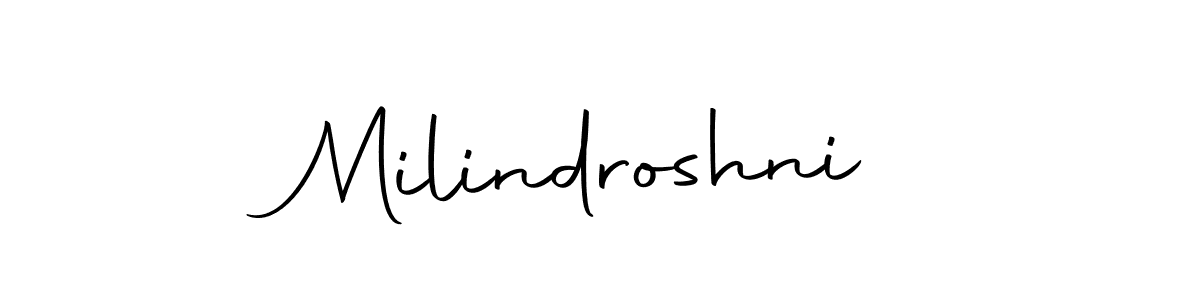 Use a signature maker to create a handwritten signature online. With this signature software, you can design (Autography-DOLnW) your own signature for name Milindroshni. Milindroshni signature style 10 images and pictures png