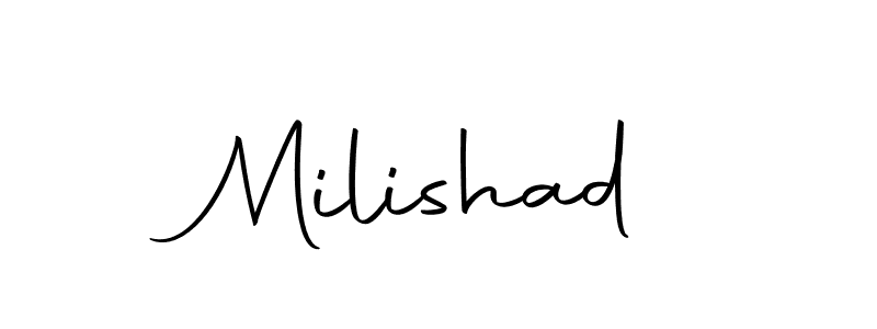 The best way (Autography-DOLnW) to make a short signature is to pick only two or three words in your name. The name Milishad include a total of six letters. For converting this name. Milishad signature style 10 images and pictures png