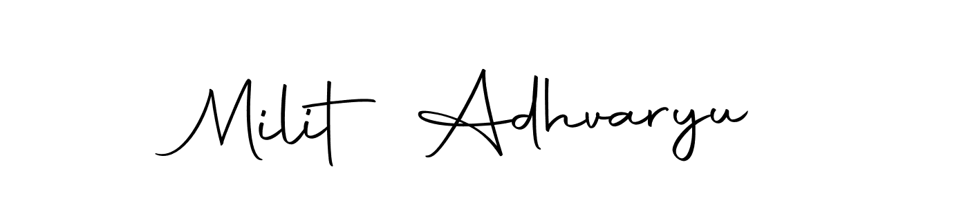 Once you've used our free online signature maker to create your best signature Autography-DOLnW style, it's time to enjoy all of the benefits that Milit Adhvaryu name signing documents. Milit Adhvaryu signature style 10 images and pictures png