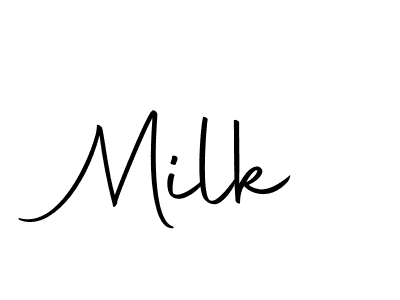 Create a beautiful signature design for name Milk. With this signature (Autography-DOLnW) fonts, you can make a handwritten signature for free. Milk signature style 10 images and pictures png