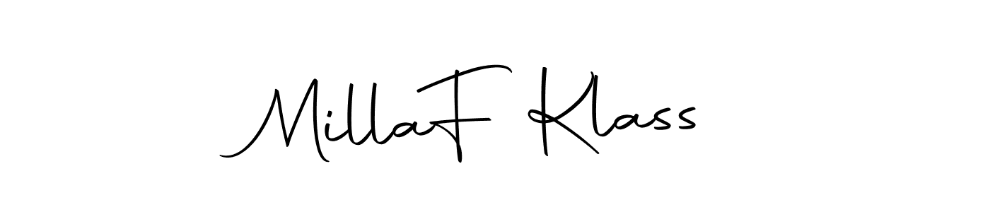 Create a beautiful signature design for name Milla  F Klass. With this signature (Autography-DOLnW) fonts, you can make a handwritten signature for free. Milla  F Klass signature style 10 images and pictures png