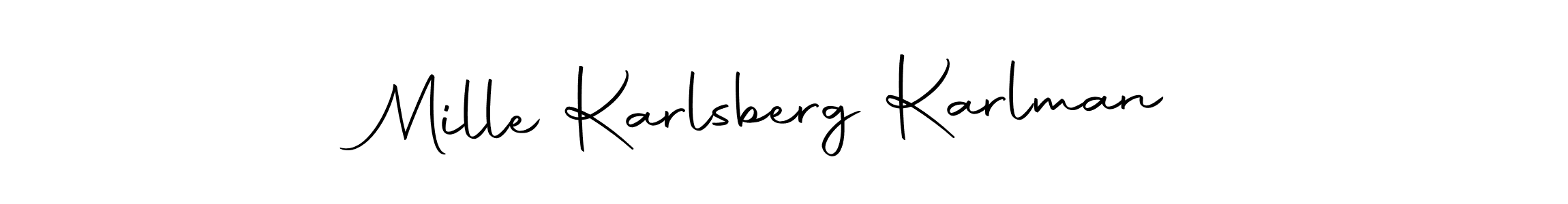 Design your own signature with our free online signature maker. With this signature software, you can create a handwritten (Autography-DOLnW) signature for name Mille Karlsberg Karlman. Mille Karlsberg Karlman signature style 10 images and pictures png