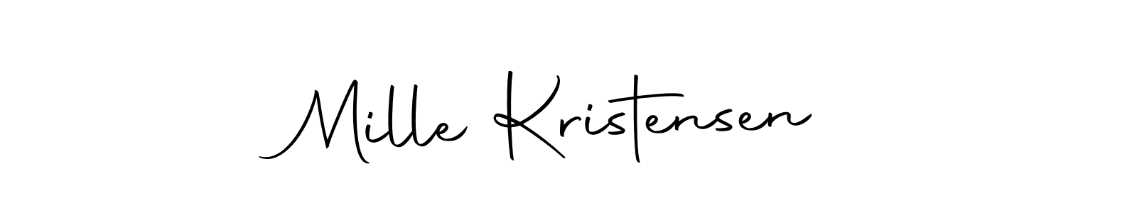 Mille Kristensen stylish signature style. Best Handwritten Sign (Autography-DOLnW) for my name. Handwritten Signature Collection Ideas for my name Mille Kristensen. Mille Kristensen signature style 10 images and pictures png