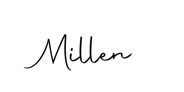 How to make Millen signature? Autography-DOLnW is a professional autograph style. Create handwritten signature for Millen name. Millen signature style 10 images and pictures png