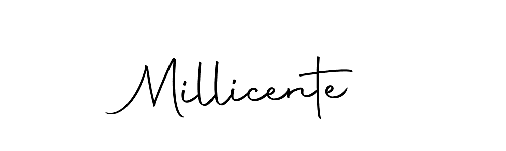 How to make Millicente name signature. Use Autography-DOLnW style for creating short signs online. This is the latest handwritten sign. Millicente signature style 10 images and pictures png
