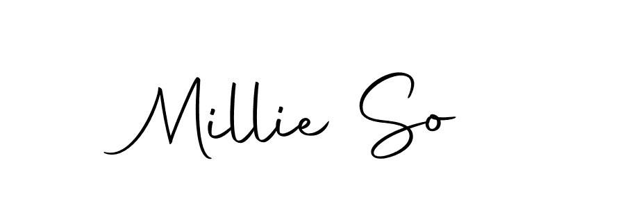 It looks lik you need a new signature style for name Millie So. Design unique handwritten (Autography-DOLnW) signature with our free signature maker in just a few clicks. Millie So signature style 10 images and pictures png