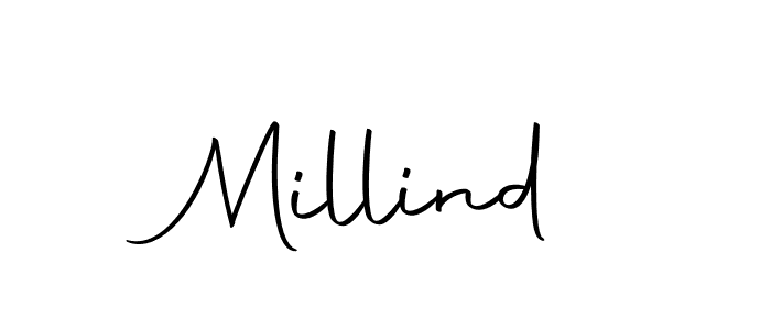 How to make Millind signature? Autography-DOLnW is a professional autograph style. Create handwritten signature for Millind name. Millind signature style 10 images and pictures png