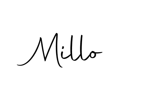 The best way (Autography-DOLnW) to make a short signature is to pick only two or three words in your name. The name Millo include a total of six letters. For converting this name. Millo signature style 10 images and pictures png