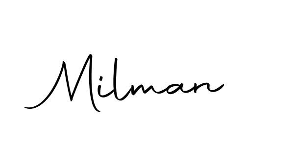 Milman stylish signature style. Best Handwritten Sign (Autography-DOLnW) for my name. Handwritten Signature Collection Ideas for my name Milman. Milman signature style 10 images and pictures png