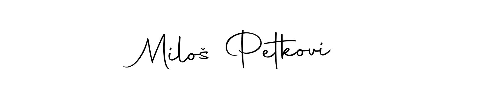 Design your own signature with our free online signature maker. With this signature software, you can create a handwritten (Autography-DOLnW) signature for name Miloš Petković. Miloš Petković signature style 10 images and pictures png