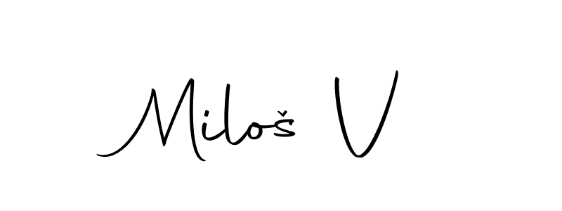 Make a beautiful signature design for name Miloš V. With this signature (Autography-DOLnW) style, you can create a handwritten signature for free. Miloš V signature style 10 images and pictures png