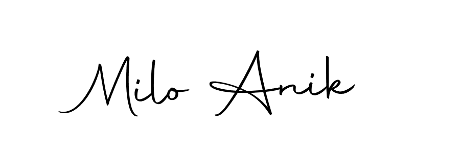 Once you've used our free online signature maker to create your best signature Autography-DOLnW style, it's time to enjoy all of the benefits that Milo Anik name signing documents. Milo Anik signature style 10 images and pictures png