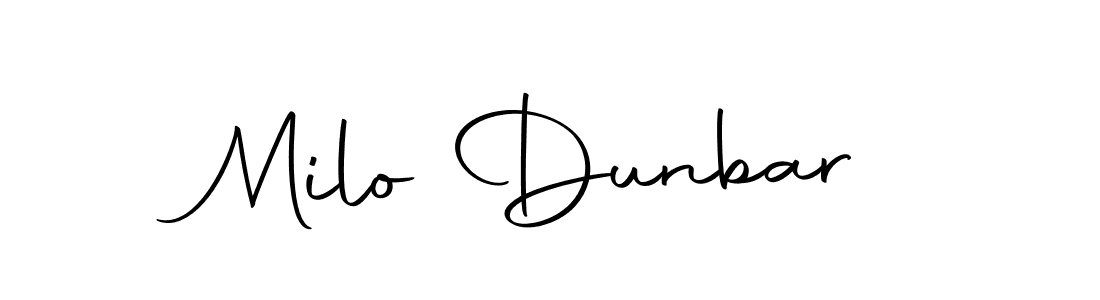 Make a beautiful signature design for name Milo Dunbar. With this signature (Autography-DOLnW) style, you can create a handwritten signature for free. Milo Dunbar signature style 10 images and pictures png