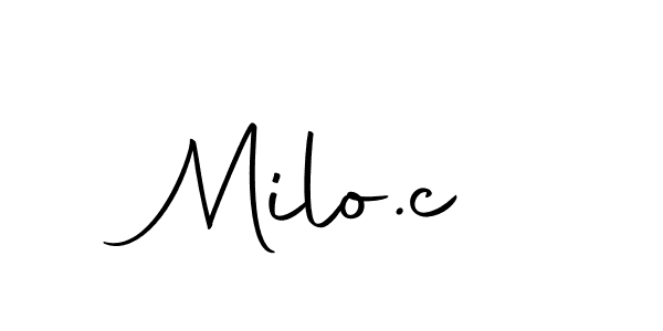 The best way (Autography-DOLnW) to make a short signature is to pick only two or three words in your name. The name Milo.c include a total of six letters. For converting this name. Milo.c signature style 10 images and pictures png