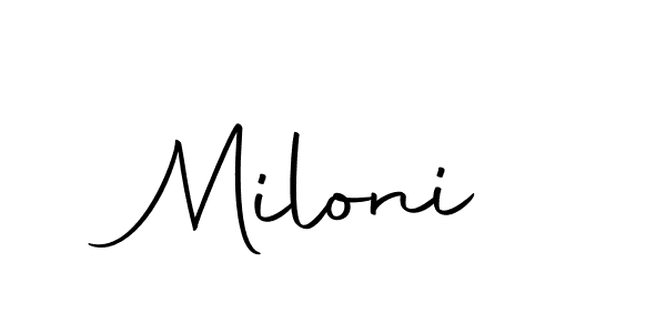 Similarly Autography-DOLnW is the best handwritten signature design. Signature creator online .You can use it as an online autograph creator for name Miloni. Miloni signature style 10 images and pictures png