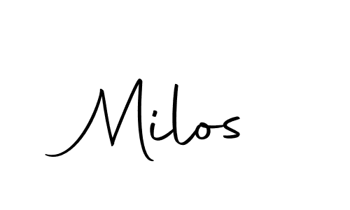 Milos stylish signature style. Best Handwritten Sign (Autography-DOLnW) for my name. Handwritten Signature Collection Ideas for my name Milos. Milos signature style 10 images and pictures png