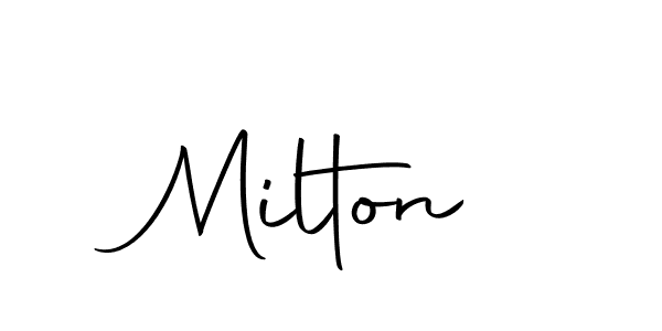 Make a beautiful signature design for name Milton. With this signature (Autography-DOLnW) style, you can create a handwritten signature for free. Milton signature style 10 images and pictures png