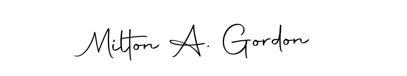 Design your own signature with our free online signature maker. With this signature software, you can create a handwritten (Autography-DOLnW) signature for name Milton A. Gordon. Milton A. Gordon signature style 10 images and pictures png