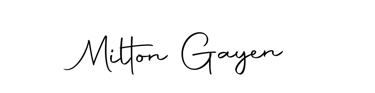 Make a beautiful signature design for name Milton Gayen. With this signature (Autography-DOLnW) style, you can create a handwritten signature for free. Milton Gayen signature style 10 images and pictures png