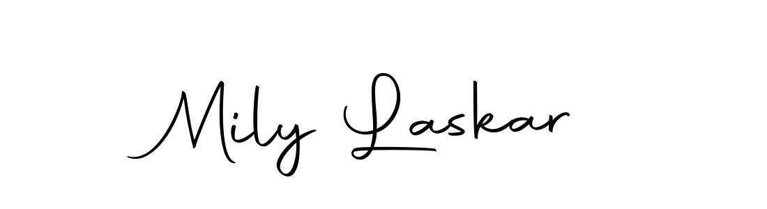 How to make Mily Laskar signature? Autography-DOLnW is a professional autograph style. Create handwritten signature for Mily Laskar name. Mily Laskar signature style 10 images and pictures png