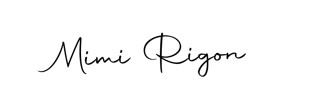 How to make Mimi Rigon name signature. Use Autography-DOLnW style for creating short signs online. This is the latest handwritten sign. Mimi Rigon signature style 10 images and pictures png