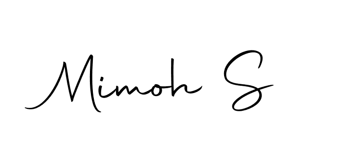 Use a signature maker to create a handwritten signature online. With this signature software, you can design (Autography-DOLnW) your own signature for name Mimoh S. Mimoh S signature style 10 images and pictures png